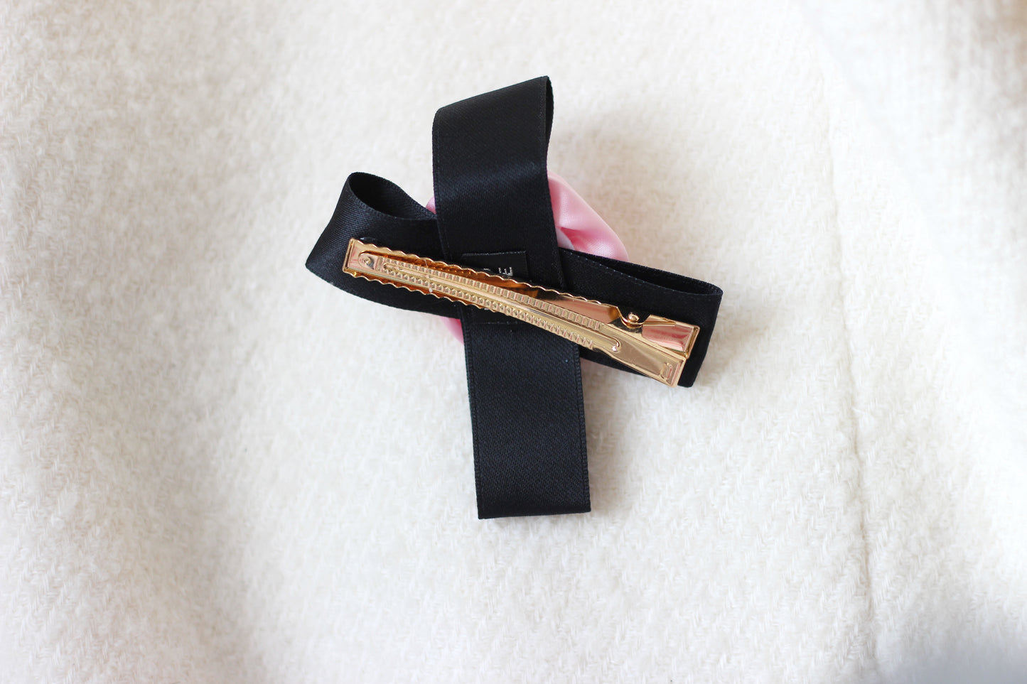 The Pink Rosette Hair Clip